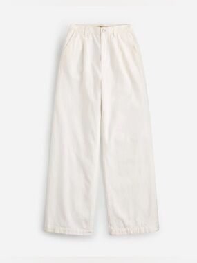 Madewell The Harlow Wide Leg Jean Tile White Cotton Airy Denim Edition Size 28